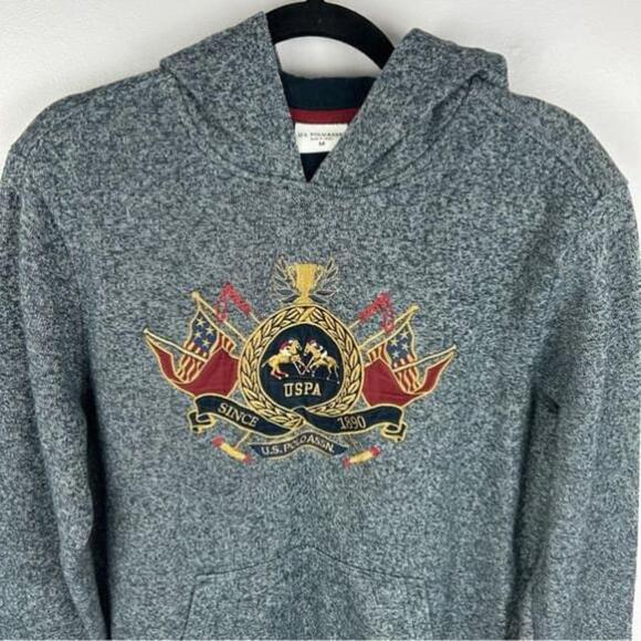 US Polo Assn. Mens Gray Pullover Hoodie Size M - Picture 5 of 15